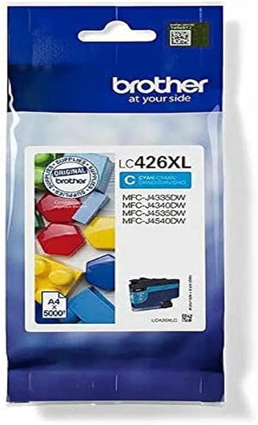 Brother LC426XLC Cartuccia InkJet Originale, Alta Capacità, fino a 5000 Pagine, per Stampanti MFCJ4340DW / MFCJ4540DW / MFCJ4540DWXL, Ciano