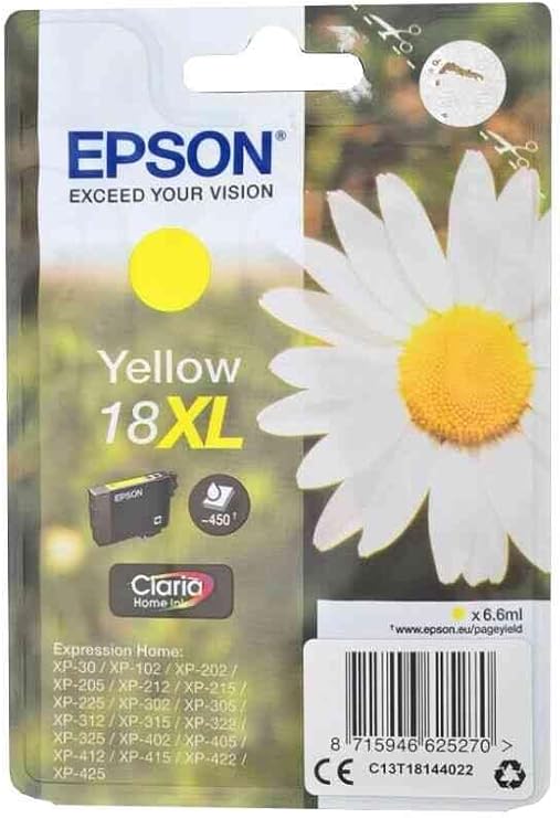 EPSON Claria Home Ink Yellow 18xl Rf/Am Tags