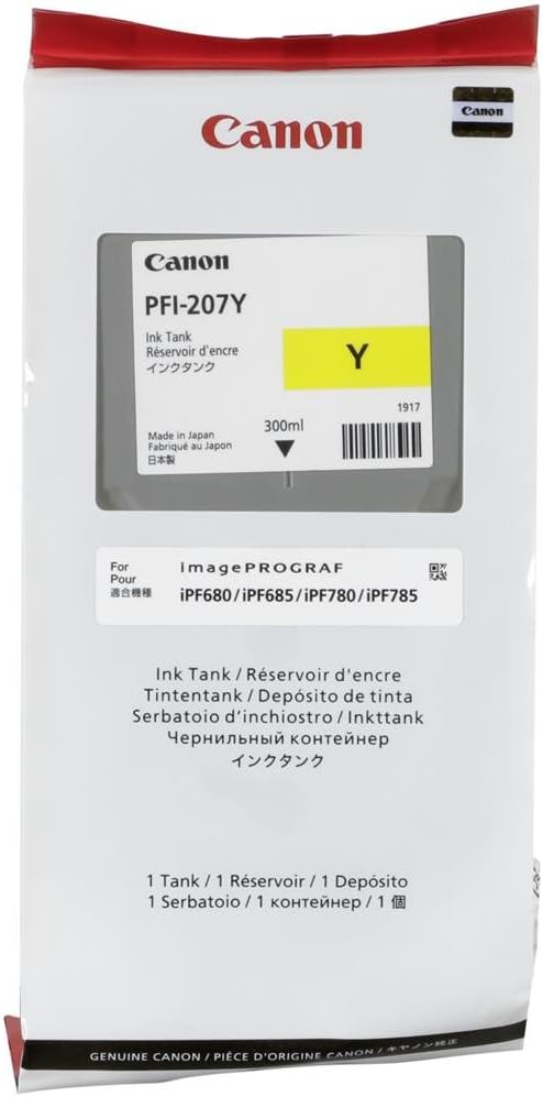 Canon PFI-207Y Cartuccia Inchiostro, Giallo