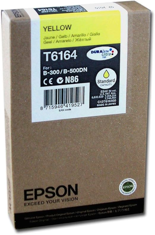 Epson C13T616400 Cartuccia a Getto d'Inchiostro Pigmentato Durabrite Ultra, Giallo