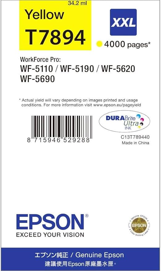 Epson C13T789440 Cartuccia, Giallo