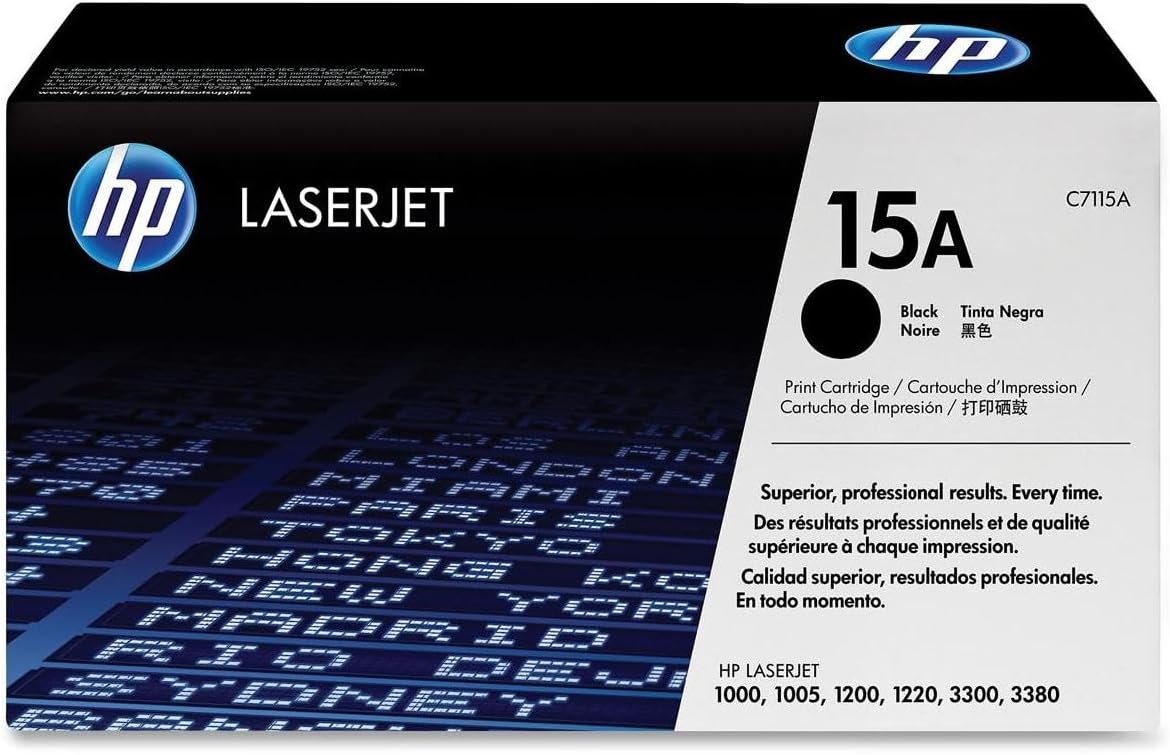 Original HP Cartuccia toner C7115A / 15A nero; ca. 2.500 pagina; per Laserjet 1000, 1005, 1200, 1220, 3300, 3310, 3320, 3330, 3380
