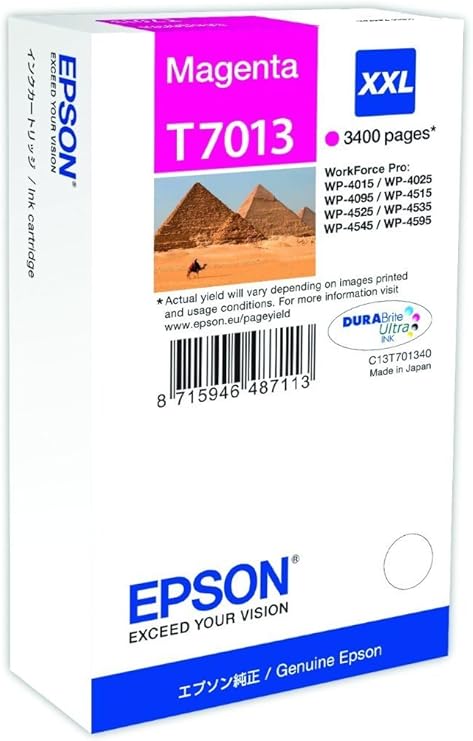 Epson T701340 Workforce Pro Wp 4015/4025/4545 Inkjet/Getto d'Inchiostro Cartuccia Originale