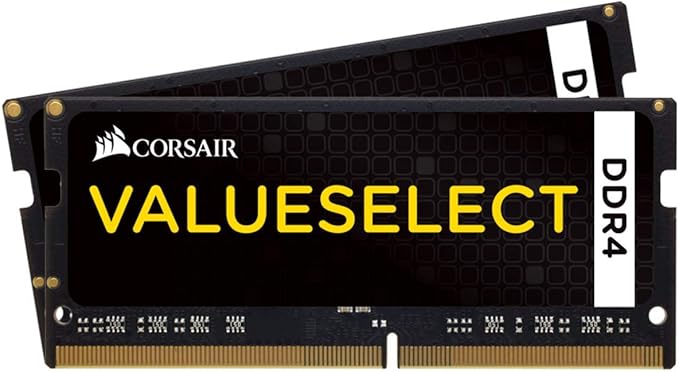 32 GB (2 x 16 Gb) Selezione Valore So-Dimm Corsair Ddr4, Pc4-17000 (2133), Non Ecc Non Bufferizzato, Cas 15-15-15-36, Pcb Nero, 1.2 V