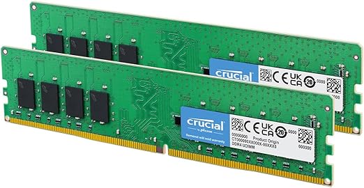 Crucial RAM 64Go Kit (2x32Go) DDR4 3200MHz CL22 (ou 2933MHz ou 2666MHz) Mémoire de Bureau CT2K32G4DFD832A