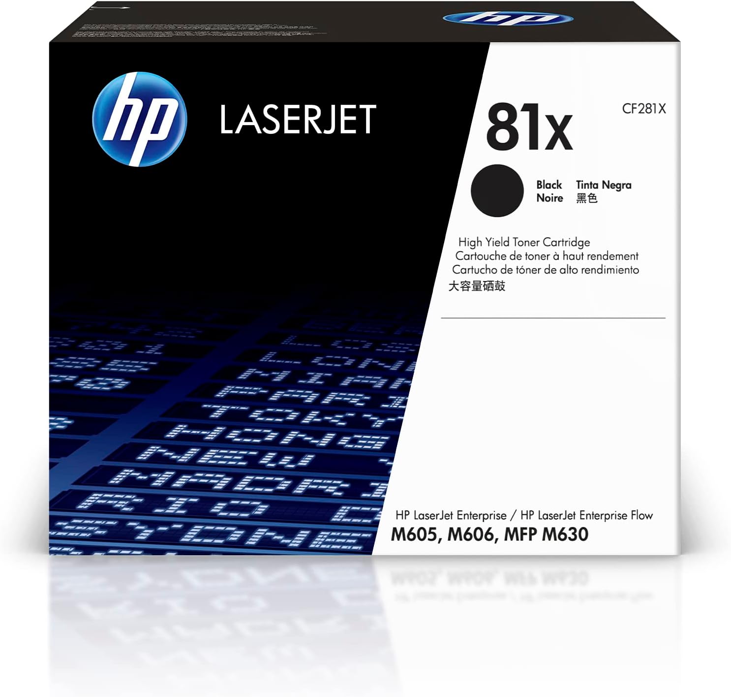 HP 81X CF281X, Cartuccia Toner Originale da 25000 Pagine, Compatibile con le Stampanti LaserJet Enterprise M606dn, M606x, M605n, M605dn, M605x, Enterprise Flow M630z, M630dn e M630f, Nero