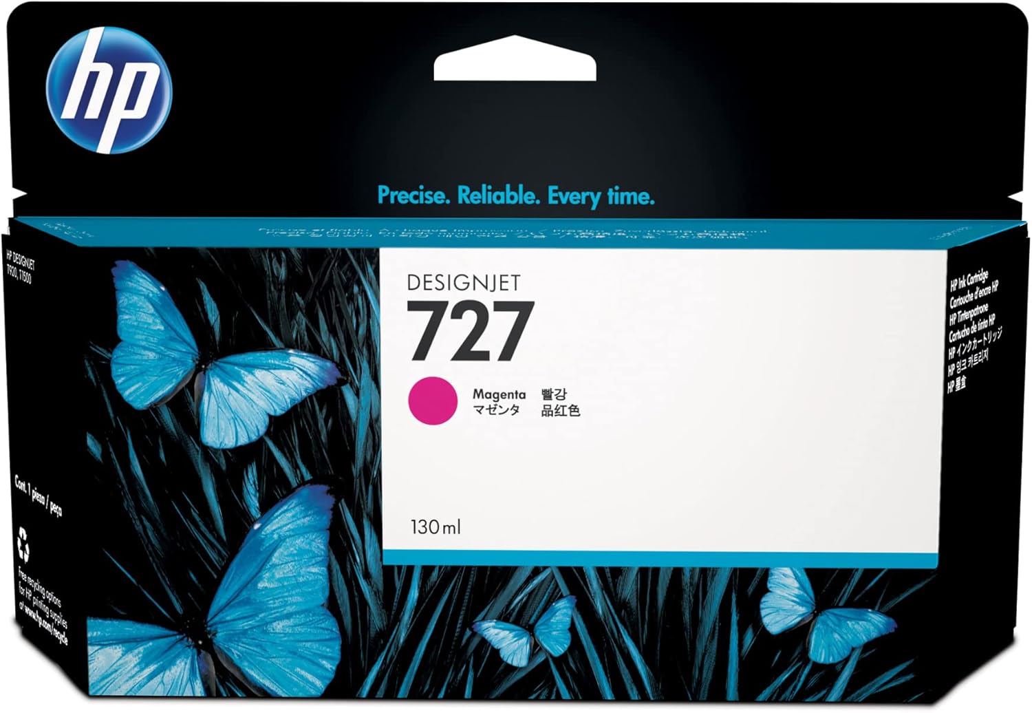 HP 727 B3P20A, Cartuccia Originale, Compatibile con Stampanti DesignJet Serie T2500, T1500 & T900 727 Testina di Stampa DesignJet, Magenta