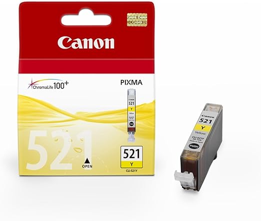Canon CLI-521 Y - Cartuccia di inchiostro per stampanti (giallo, Pixma iP/MP/MX/Pro, a getto d'inchiostro, 1 pezzo(i), blister