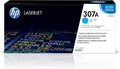 HP 307A CE741A, Cartuccia Toner Originale da 7300 Pagine, Compatibile con la Stampante LaserJet CP 5225, Ciano