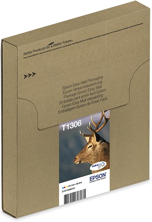 Epson T130 Serie Cervo, Cartuccia Originale Getto d'Inchiostro DURABrite Ultra, Formato XL, Giallo