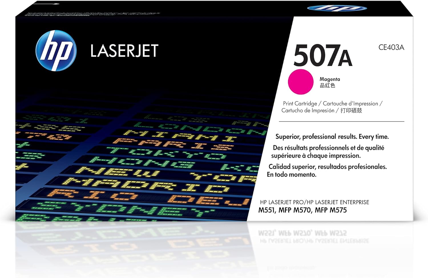 HP 507A CE403A Cartuccia Toner Originale per Stampanti Laserjet HP, Compatibile con le Stampanti LaserJet Enterprise 500 Color M551n, M551xh, MFP M575dn, MFP M570dn e MFP M570dw, Magenta
