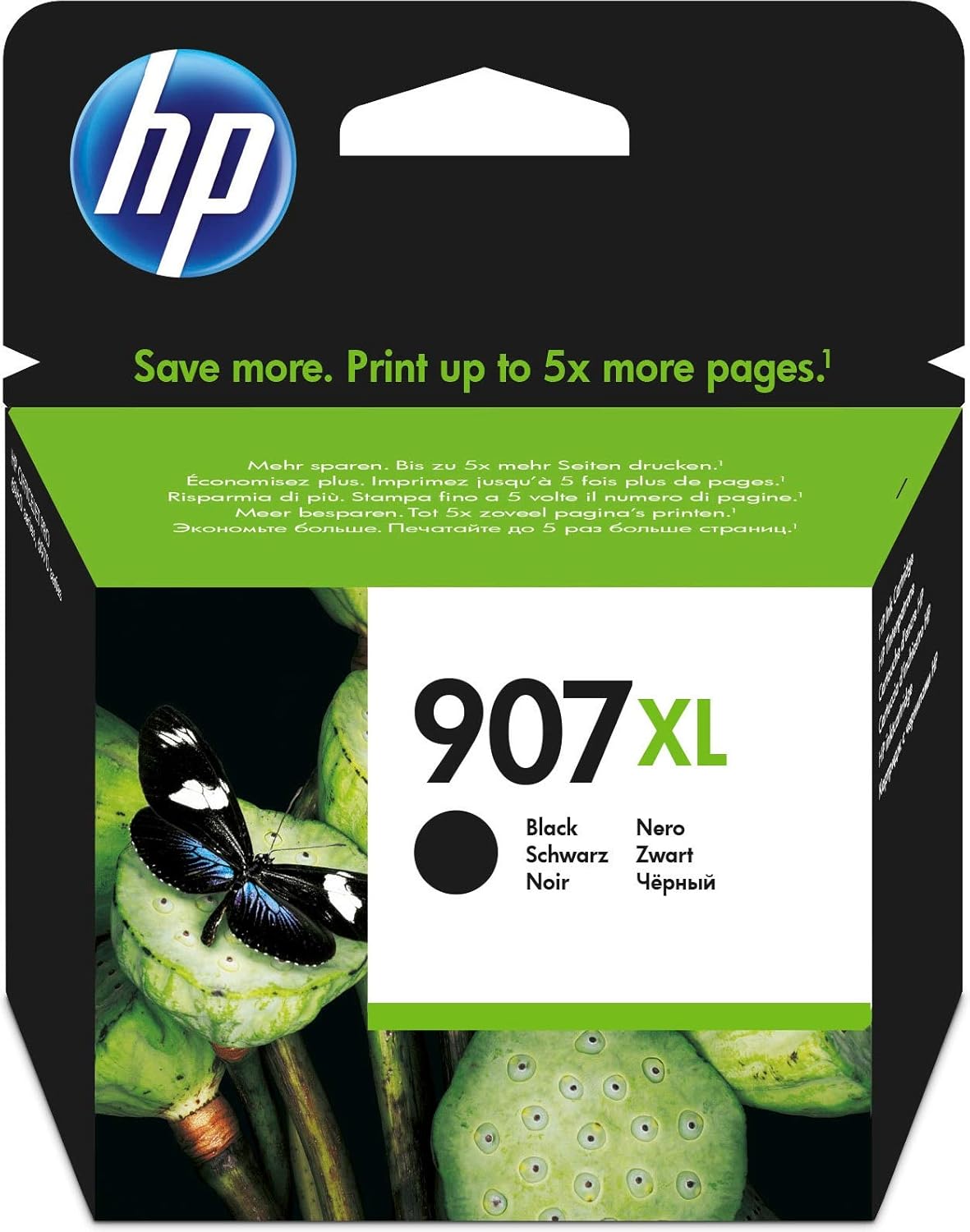 HP 907XL Nero, T6M19AE, Cartuccia Originale, Alta Capacità, Compatibile con Stampanti OfficeJet Pro 6960 e OfficeJet Pro 6970
