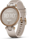 Garmin Lily, édition Sport – Montre connectée pour Femmes avec Suivi Forme et santé, autonomie Longue durée – Rose Gold avec Bracelet Beige - Cadran 34 mm