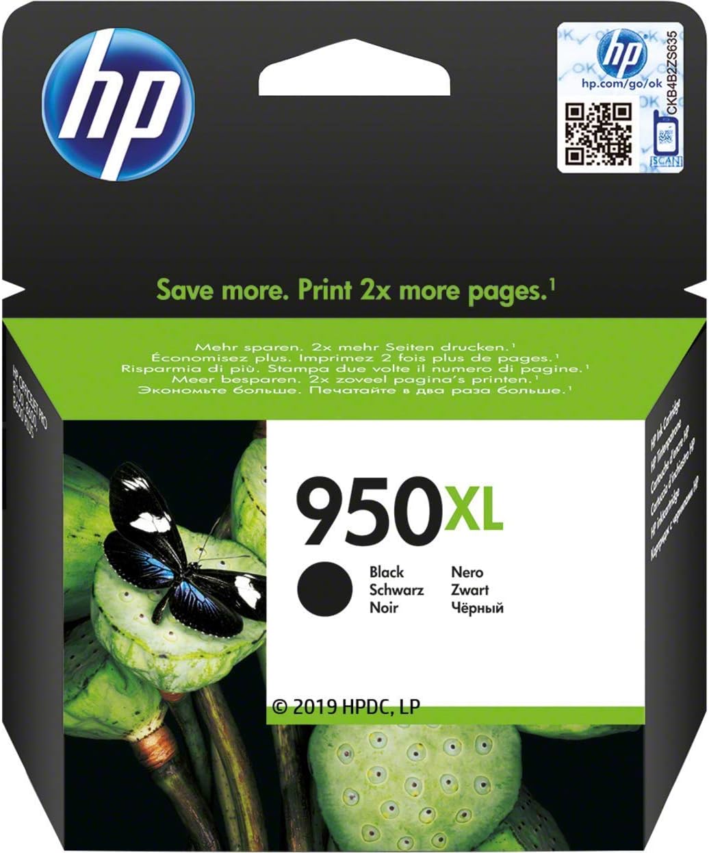 HP 950XL Nero, CN045AE, Cartuccia Originale da 1000 Pagine, Compatibili con Stampanti OfficeJet serie 8100, 8600, 251dw e 276dw