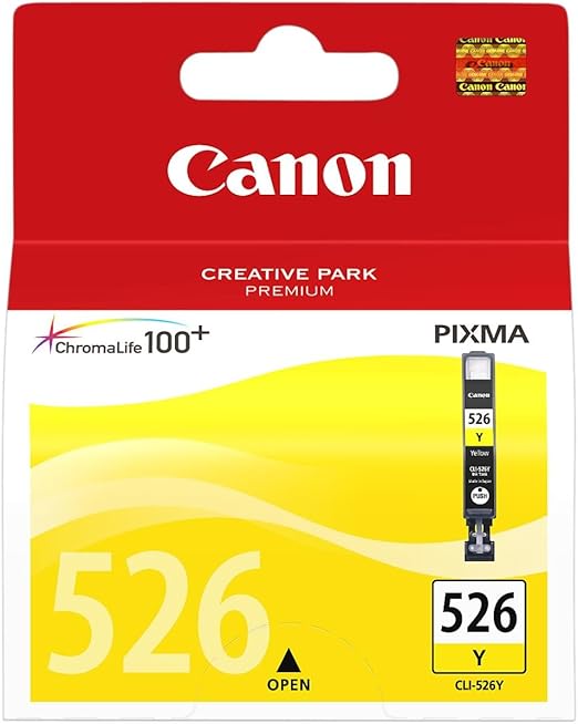 Canon CLI-526 Y - Cartuccia certificata Formato Standard - Giallo - Imballaggio Cartone Riciclabile