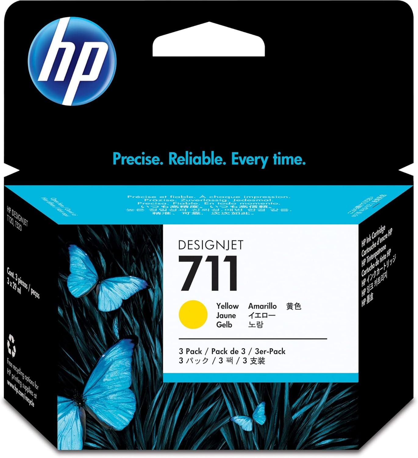 HP 711 - confezione da 3 - 29 ml - giallo - originale - DesignJet