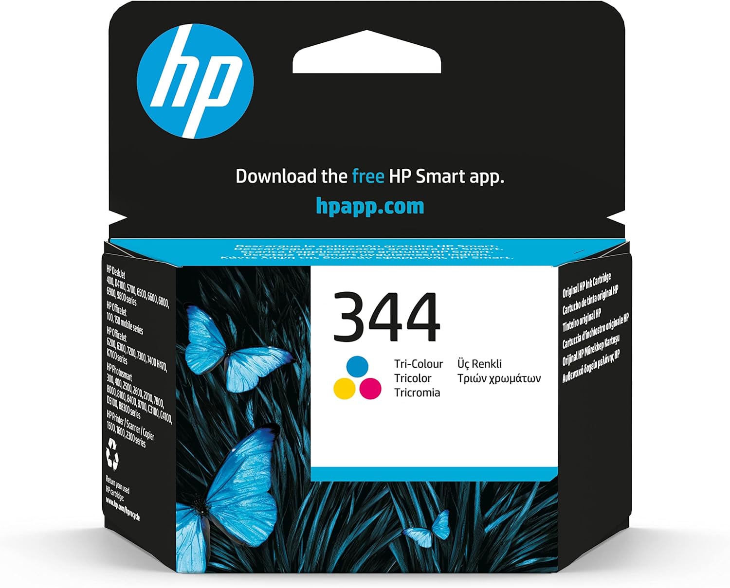 HP 344 C9363EE, Cartuccia Originale da 450 Pagine, Compatibili con Stampanti DeskJet, OfficeJet e PhotoSmart, Tricromia