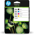 HP 364 Multipack N9J73AE Cartucce Originali da 1150 Pagine, per Stampanti a Getto di Inchiostro Photosmart B210c, B110c, B110e, B8550, 7520, DeskJet 3520, 3522, 3524, Nero e Tricromia