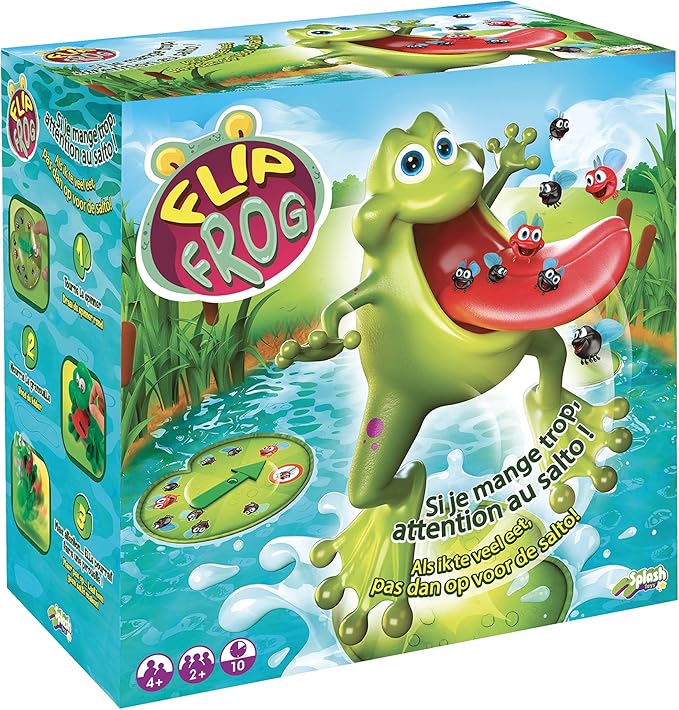 Splash Toys - Flip Frog - Jeu De Société pour Enfants - Donne A Manger A La Grenouille - pour des Moments Amusants A Partager Entre Petits Et Grands - A Partir De 4 Ans
