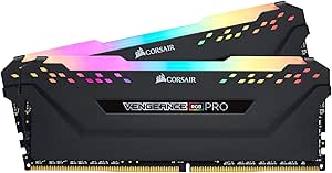Corsair Vengeance RGB Pro Mémoire pour Ordinateur de Bureau DDR4 3600 (PC4-28800) C18 64 Go (2x32 Go) - Noir