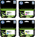 HP 963XL Nero, Ciano, Giallo e Magenta, 3YP35AE, confezione da 4 Cartucce Originali HP, ad Alta Capacità, Compatibili con Stampanti HP OfficeJet Pro Serie 9010 e 9020