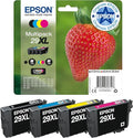 Epson Serie 29XL Fragole Cartucce Claria Home per Stampante Inkjet, Multipack 4 Colori, Formato XL, Stampe Casa/Ufficio fino 450 pagine a colori/470 black, Confezione Retail
