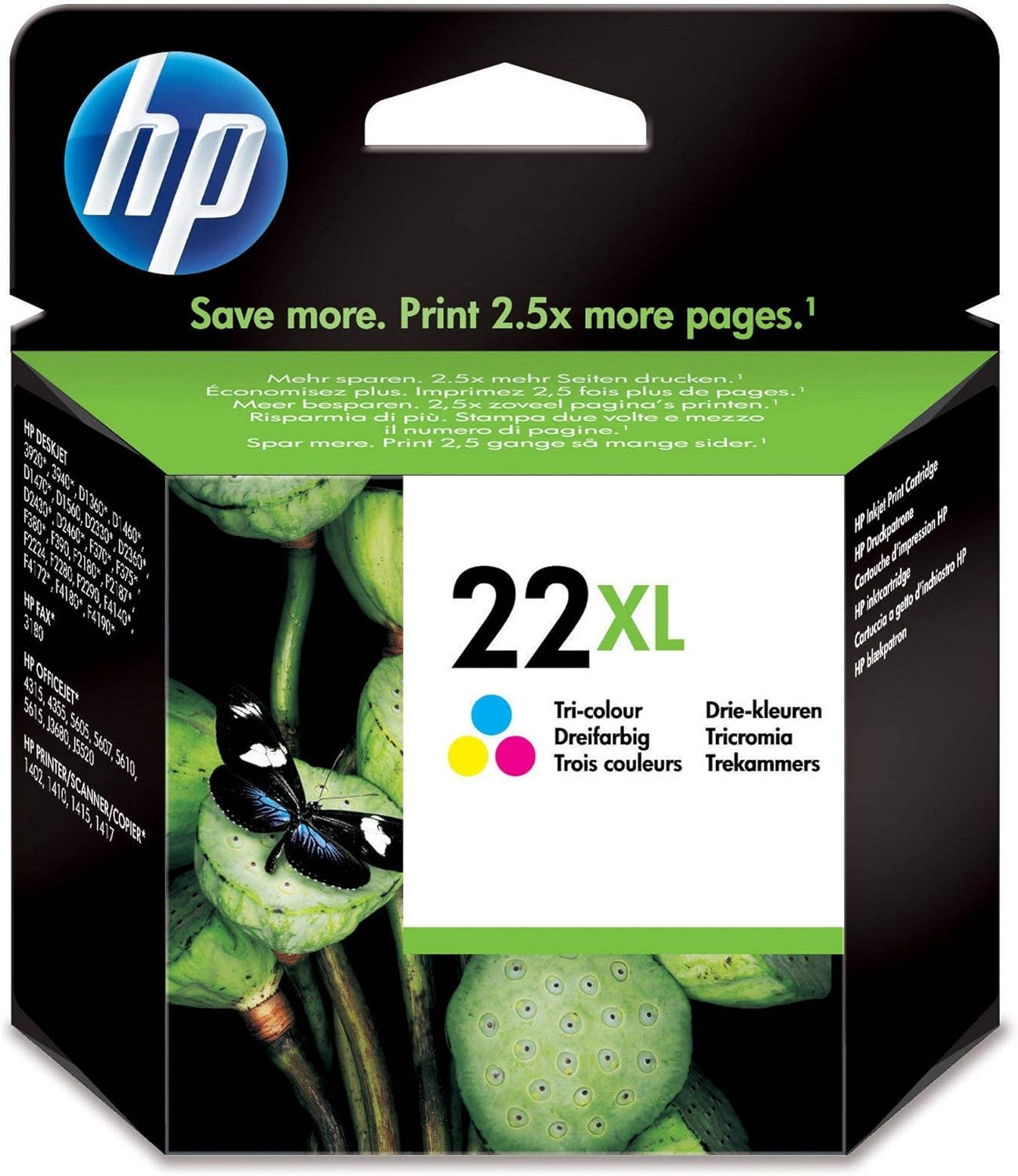 Hp 22Xl C9352CE Cartuccia Originale Getto d'Inchiostro ad Alta Capacità, Tricromia, XL
